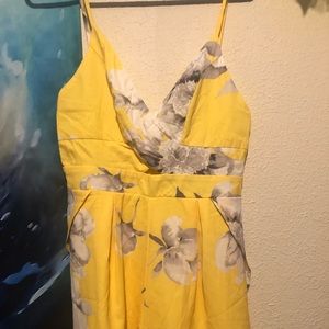 Yellow floral romper